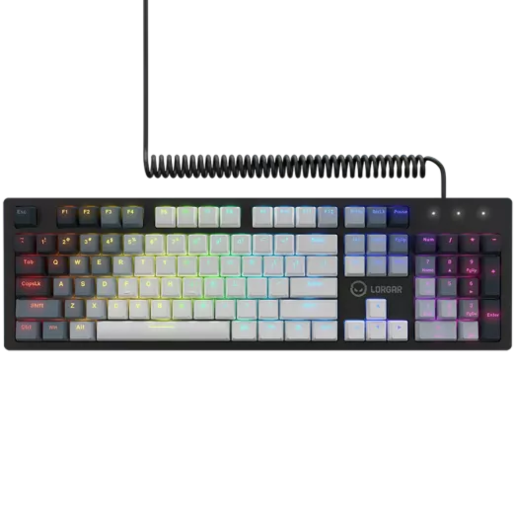 LORGAR tastatura Azar 514, žična mehanička gaming, RGB backlight,bijela, EN layout
