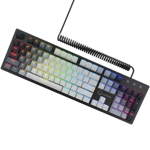 LORGAR tastatura Azar 514, žična mehanička gaming, RGB backlight,bijela, EN layout