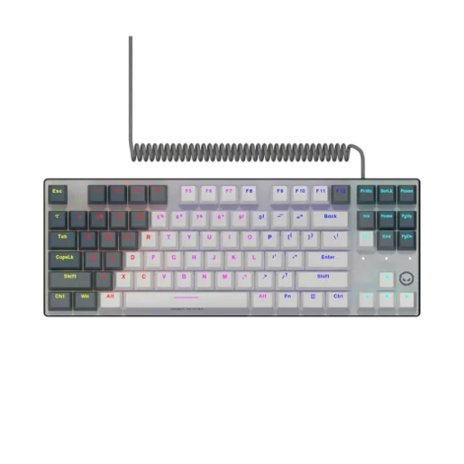 LORGAR tastatura Azar 514TKL, žična RGB mehanička gaming, bijela, EN layout