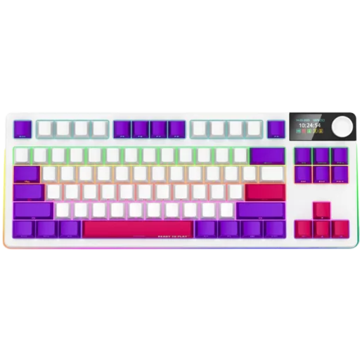 LORGAR tastatura KBP70TKLW, bežična TKL mehanička Gaming Pro, bijela, EN layout
