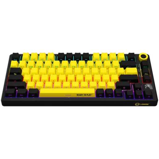 LORGAR tastatura KBP7075W, bežična 75% mehanička Gaming, crno žuta, EN layout