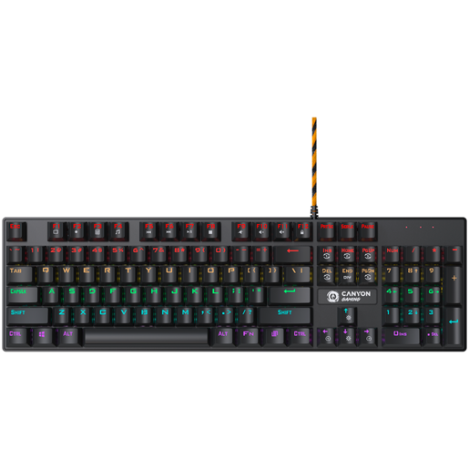 CANYON tastatura Deimos GK-4 Rainbow US Layout žična crna