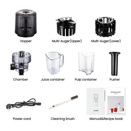 HUROM sokovnik H70FT-BEC06WH hladno cijeđenje; 60 rpm; White