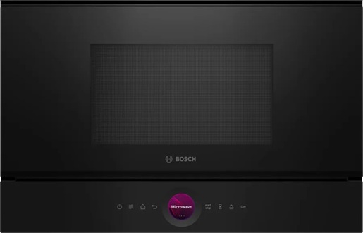 BOSCH ugradbena mikrovalna pećnica Serie 8, 900 W, 21 L, crna