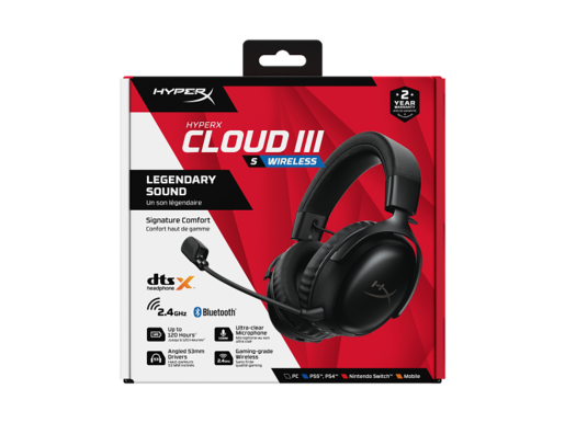 HyperX slušalice Cloud III S bežične Gaming crne