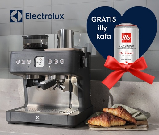 ELECTROLUX aparat za espresso kafu E8EC1-8BP, ručni + GRATIS 1.5 kg Illy kafe