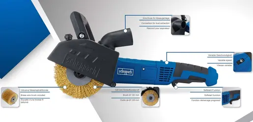 Scheppach brusilica sa rotirajućim četkama MRS1300