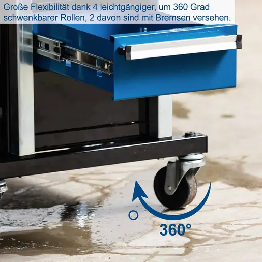 Scheppach radionička stolica s kotačima i ladicama 2u1 TW900