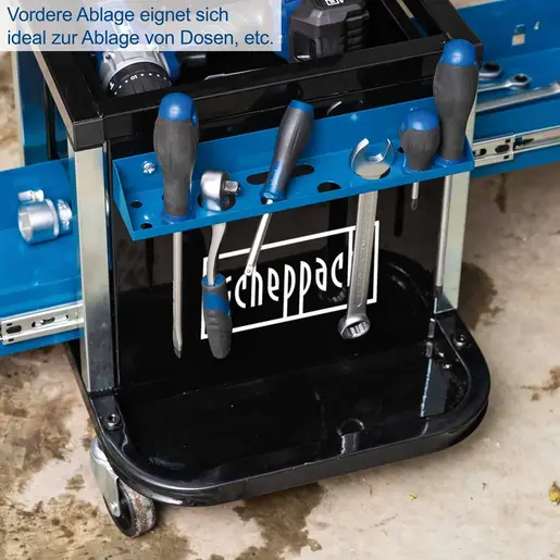 Scheppach radionička stolica s kotačima i ladicama 2u1 TW900