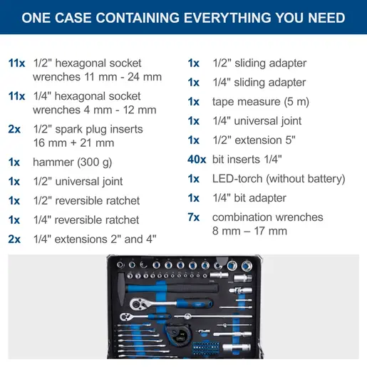 Scheppach Set alata u alu koferu 141-dijelni TB200