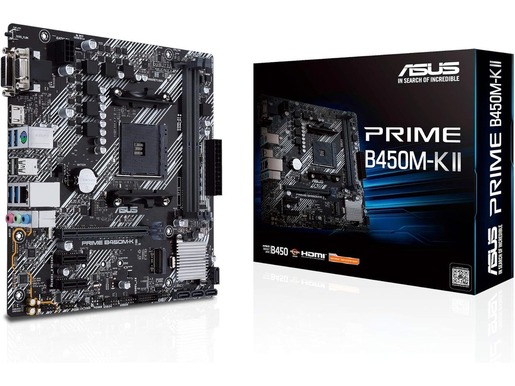 ASUS matična ploča PRIME B450M-K II AMD B450;AM4;2xDDR4 VGA,DVI,HDMI;micro ATX