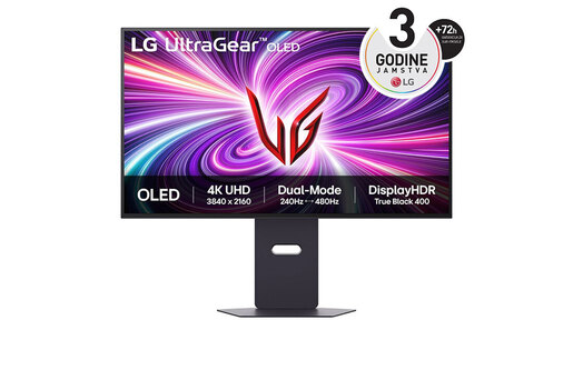 LG monitor UltraGear 32GS95UV-B, 32, 4K, OLED,1300 cd/m2, Nvidia G-Sync, AMD FreeSync, DP, HDMI, 240Hz, 0.03ms,