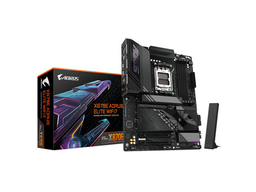 GIGABYTE matična ploča X870E Aorus Elite, AM5, 4x DDR5, 4x M.2, 4xSATA, 2x HDMI, 2x DP, 12x USB, ATX