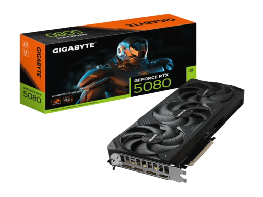 GIGABYTE grafička kartica Nvidia GeForce RTX 5080 Windforce OC 16G, SFF, 16GB, GDDR7, 256-bit,3xDP, 1x HDMI