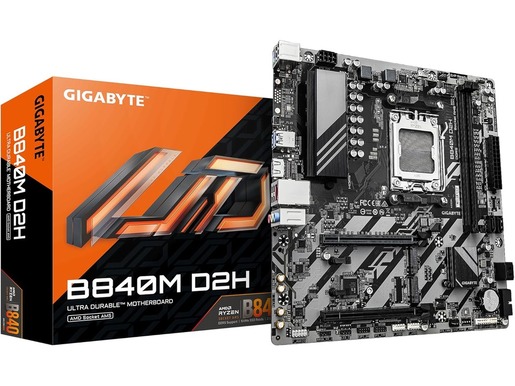 GIGABYTE matična ploča B840M D2H, AM5, 2x DDR5, 2x M.2, 4x SATA, 12xUSB, 1x HDMI, mATX