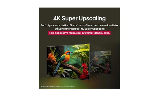 LG NanoCell televizor 86NANO81A3A, 4K Ultra HD, Smart TV, WebOS, HDR10, Direct Backlight, α7 AI procesor 4K Gen8, Crni