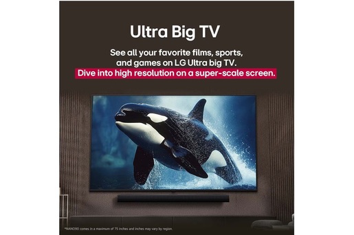 LG NanoCell televizor 86NANO81A3A, 4K Ultra HD, Smart TV, WebOS, HDR10, Direct Backlight, α7 AI procesor 4K Gen8, Crni