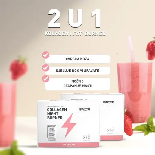 Battery Collagen Night Burner – noćni sagorjevač masti s kolagenom, 10 vrećica