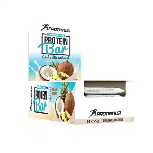 Proteini.si Protein Bar - proteinska čokoladica – Ananas i kokos, 55g