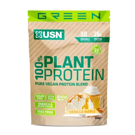 USN 100% PLANT PROTEIN, 900g, Vanilla Maple