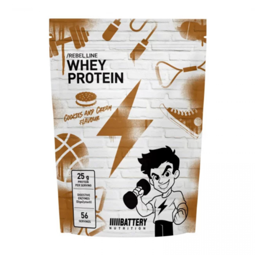 Battery Rebel Whey Protein – kolačić & krema, 1800 g