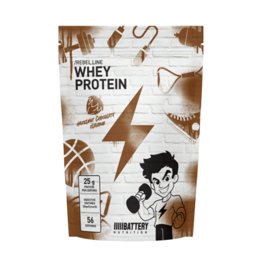 BATTERY REBEL WHEY PROTEIN, 1800g, Chocolate - Hazelnut