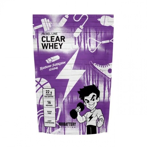 BATTERY REBEL CLEAR WHEY, 400g,  Blueberry Bubblegum