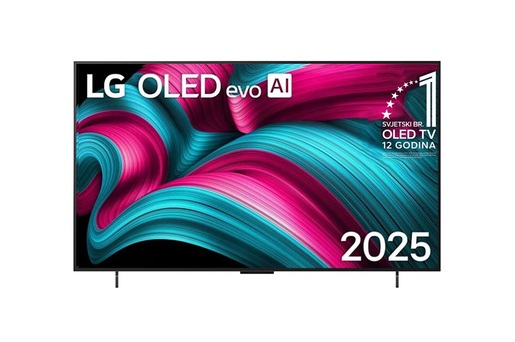 LG OLED evo televizor OLED42C51LA, 42" 4K Ultra HD, Smart TV 2025, webOS 25, Dolby Vision/HDR10/HLG, 144Hz VRR, α9 AI procesor 4K Gen8, Dolby Atmos, Crni