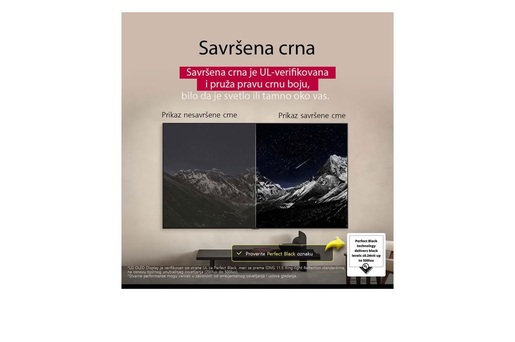 LG OLED televizor OLED65B53LA, 65" 4K Ultra HD, Smart TV 2025, webOS 25, Dolby Vision/HDR10/HLG, 120Hz, α8 AI procesor 4K Gen2, Dolby Atmos, Crni