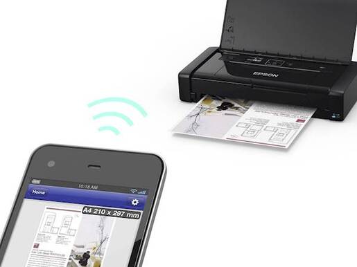EPSON printer WorkForce WF-100W mobilni, USB, Wi-Fi, crni