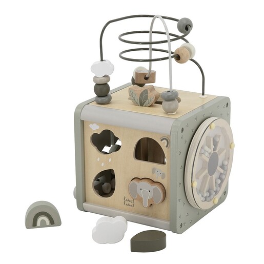 Label Label Drvena aktivnosna kocka - Olive Green