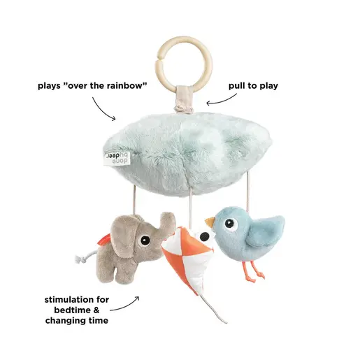 Done by Deer Muzički vrtuljak za krevetić - Playground blue