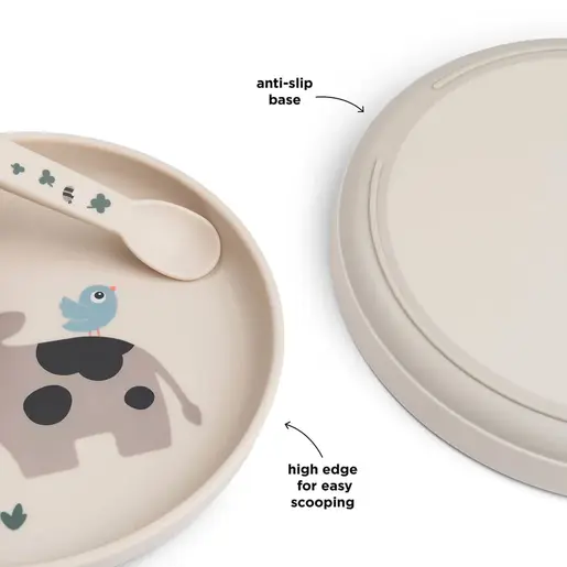 Done by Deer Foodie protuklizni tanjir - Tiny farm Sand