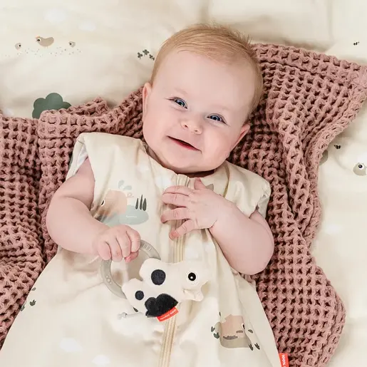 Done by Deer 2u1 Senzorna zvečka s glodalicom - Dotti Sand