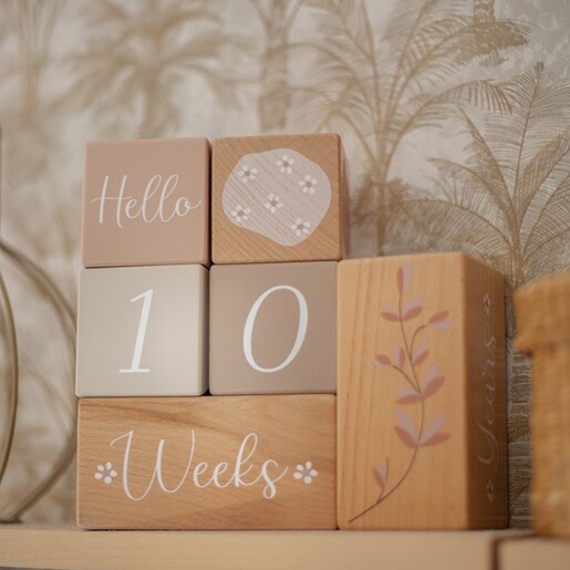 Label Label Drvene Milestone Kockice – Nougat