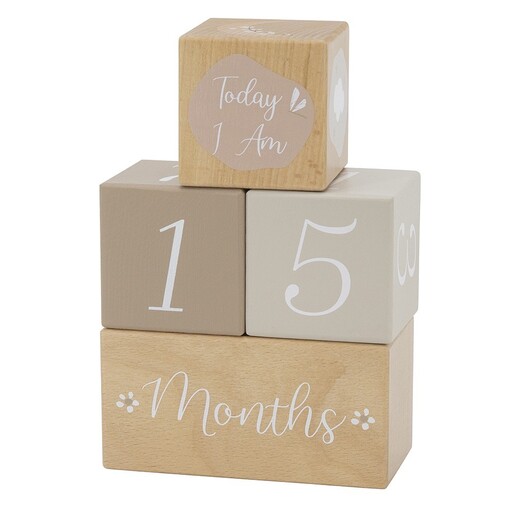 Label Label Drvene Milestone Kockice – Nougat