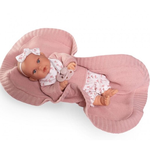 Antonio Juan lutka Kika s dekicom i mašnicom 27 cm