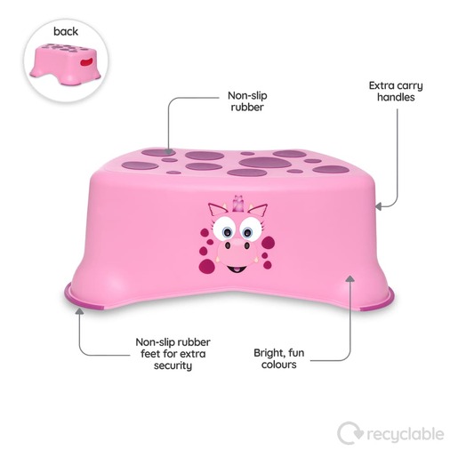 My Little Step Stool - Pink Dragon - Pomoćna stepenica