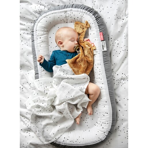 Done by Deer Komplet 2 pamučne pelene 120×120 - Dreamy dots Black White