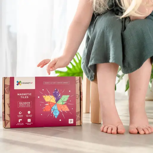 Connetix Tiles - Rainbow Geometrijski set (30 kom)