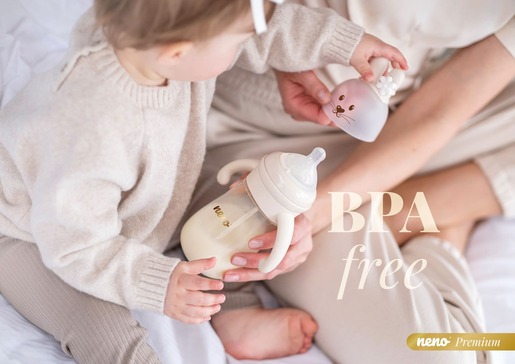 Neno Anti-colic, 3u1 smart Mio Flašica za Bebe BPA Free 300ml - Cream