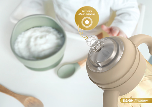 Neno Anti-colic, 3u1 smart Mio Flašica za Bebe BPA Free 300ml - Cream