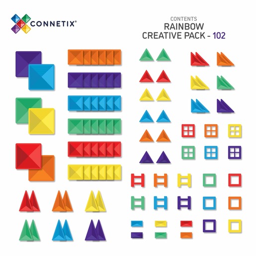 Connetix Tiles - Rainbow Creative set (102 kom)