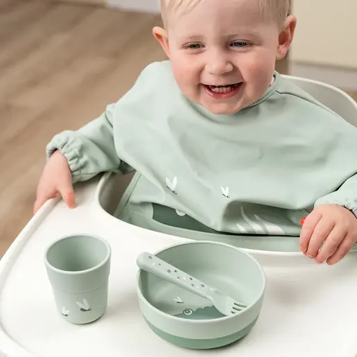 Done by Deer Foodie zdjelica s anti-slip bazom - Croco Green