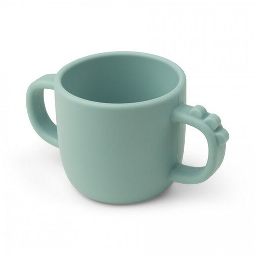 Done by Deer Peekaboo šoljica s 2 ručke - Croco Blue