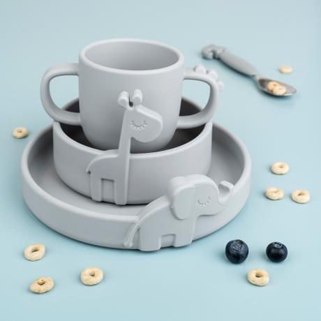 Done by Deer Peekaboo šoljica s 2 ručke - Croco Blue