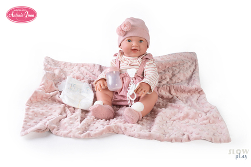 Antonio Juan lutka beba MIA piškilica sa dekicom 42cm