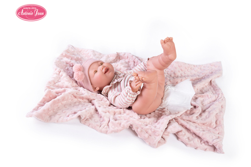 Antonio Juan lutka beba MIA piškilica sa dekicom 42cm