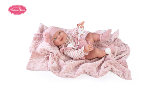 Antonio Juan lutka beba MIA piškilica sa dekicom 42cm