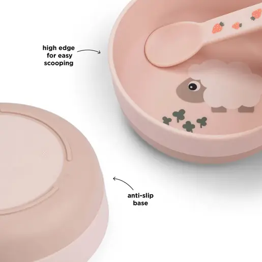 Done by Deer Foodie zdjelica s anti-slip bazom - Tiny Farm Powder